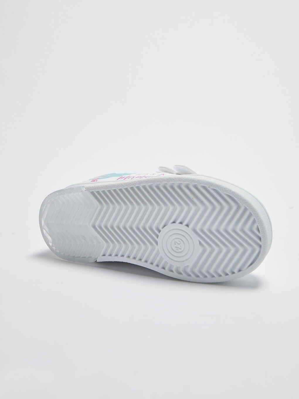 Beyaz Baskılı Cırt Cırtlı Işıklı Kız Çocuk Spor Ayakkabı-3