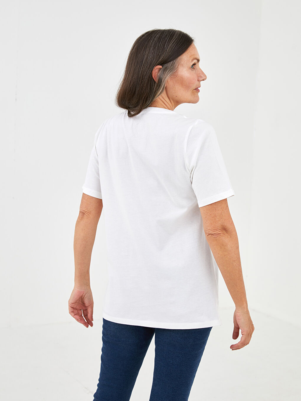Turtleneck Embroidered Short Sleeve Cotton Women's Blouse-4