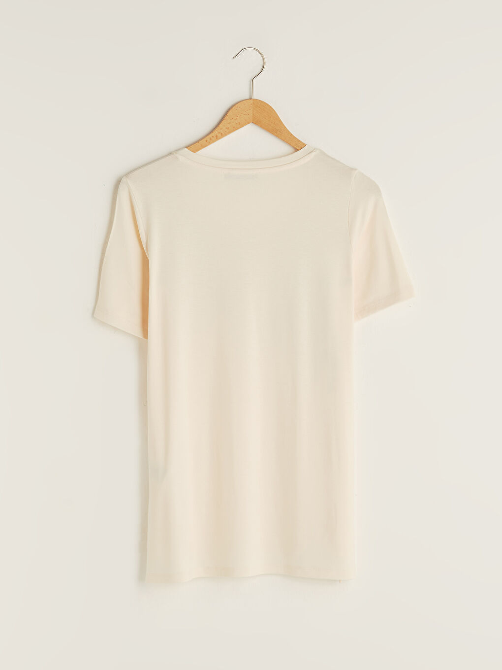 Pembe Bisiklet Yaka Baskılı Kısa Kollu Kadın Tişört-6