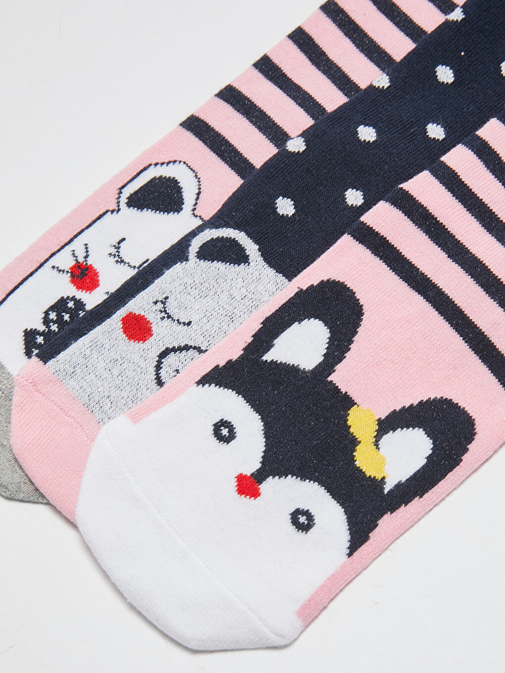 Узорчатые носки до щиколотки для девочек, комплект из 3-х штук-2