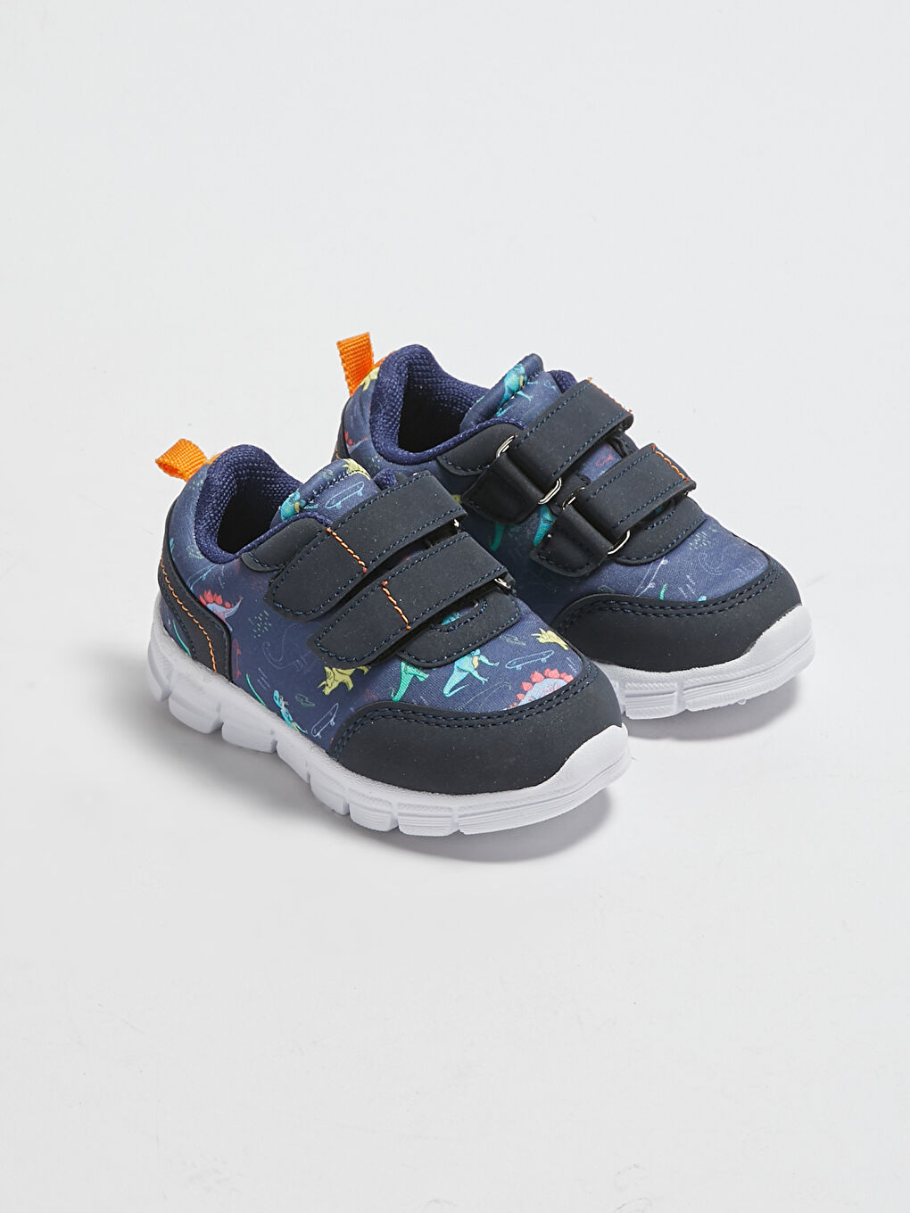 Lacivert Erkek Bebek Cırt Cırtlı Polyester Astarlı Aktif Spor Ayakkabı