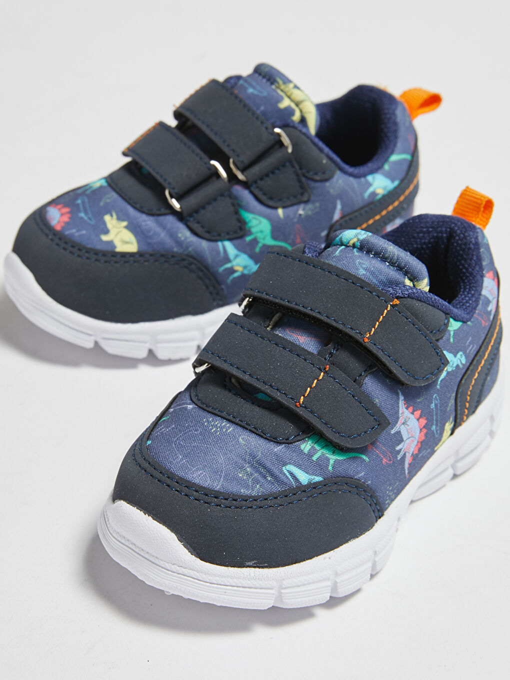Lacivert Erkek Bebek Cırt Cırtlı Polyester Astarlı Aktif Spor Ayakkabı-5