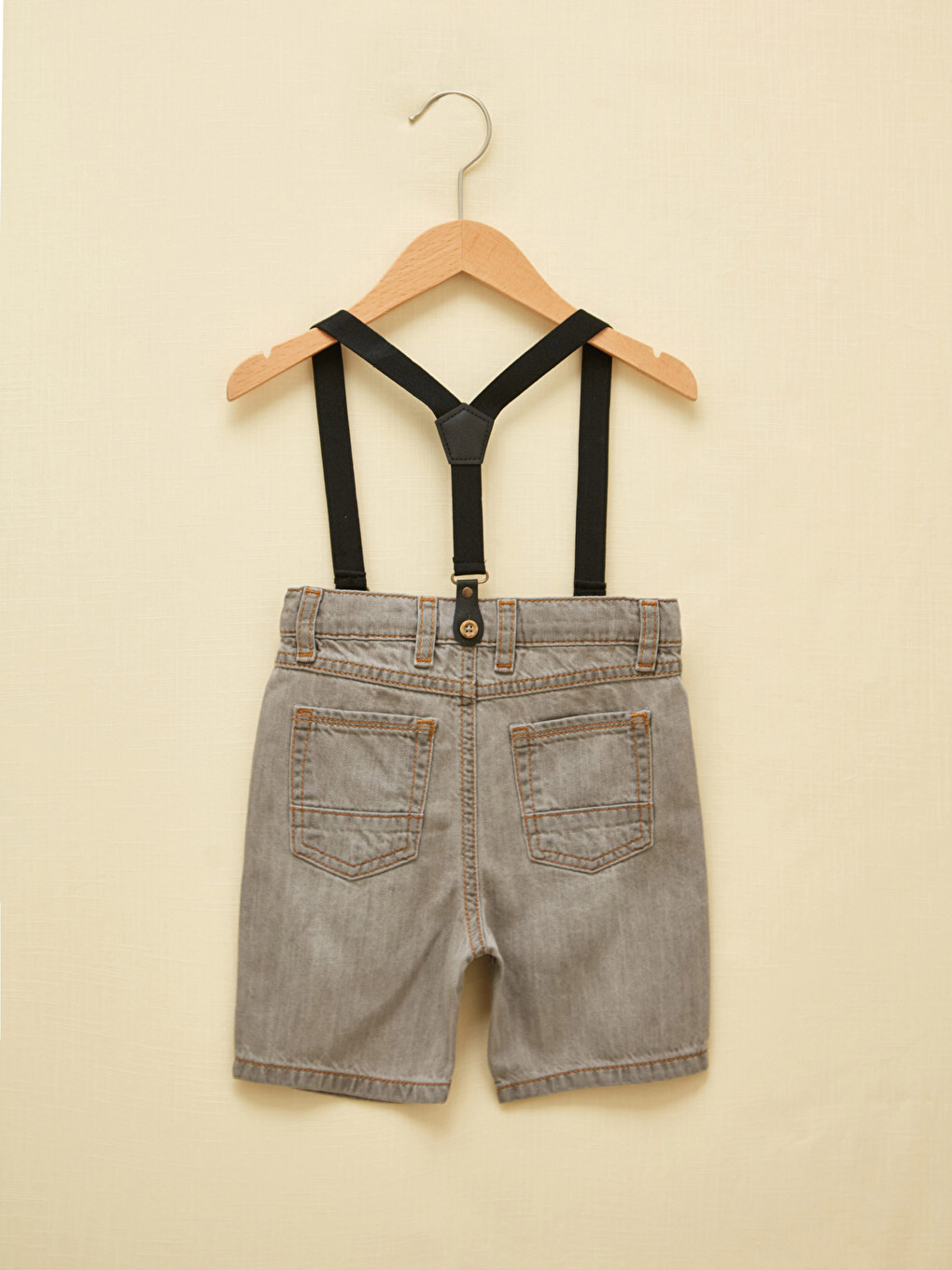 Elastic Waist Basic Baby Boy Jean Shorts and Pants Strap Set of 2-2