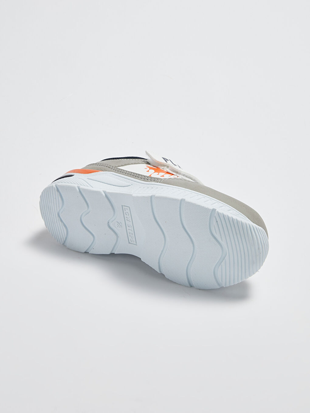 Beyaz File Detaylı Işıklı Cırt Cırtlı Erkek Çocuk Spor Ayakkabı-4