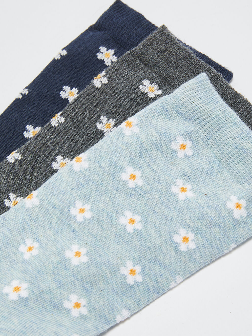 Женские носки с цветочным узором, комплект из 3-х штук-2