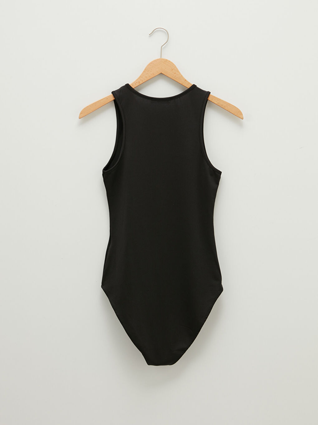 U Yaka Düz Kolsuz Ribana Kumaş Kadın Bodysuit-6