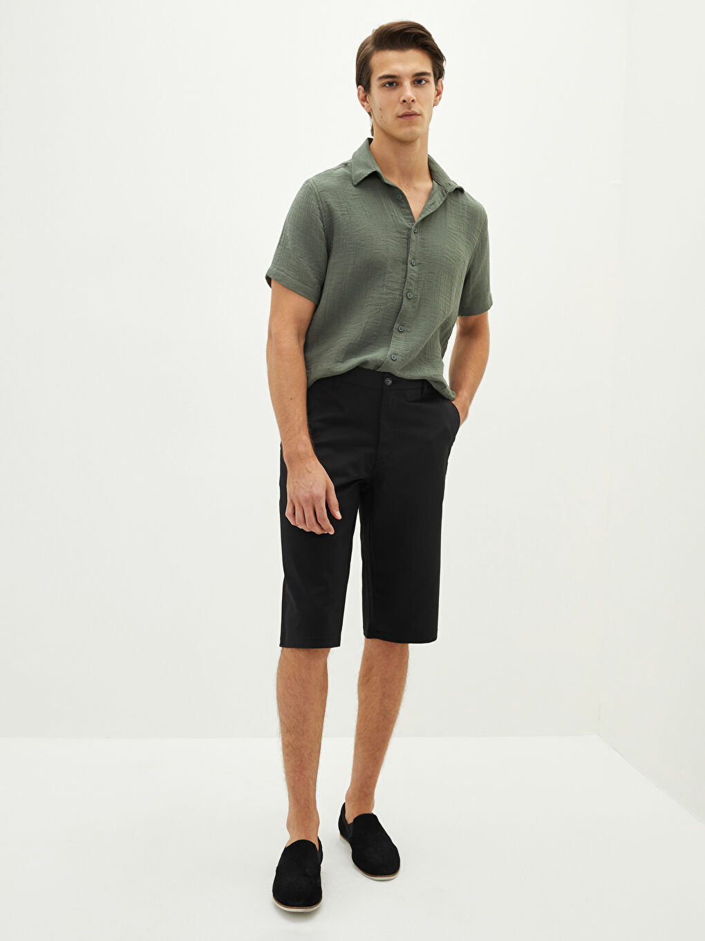 Wide Fit Gabardine Men's Shorts