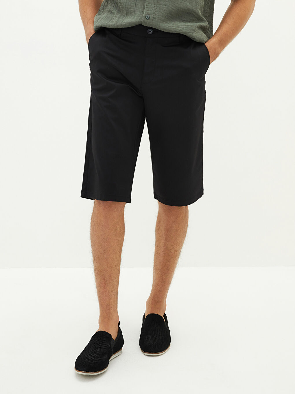 Wide Fit Gabardine Men's Shorts-3