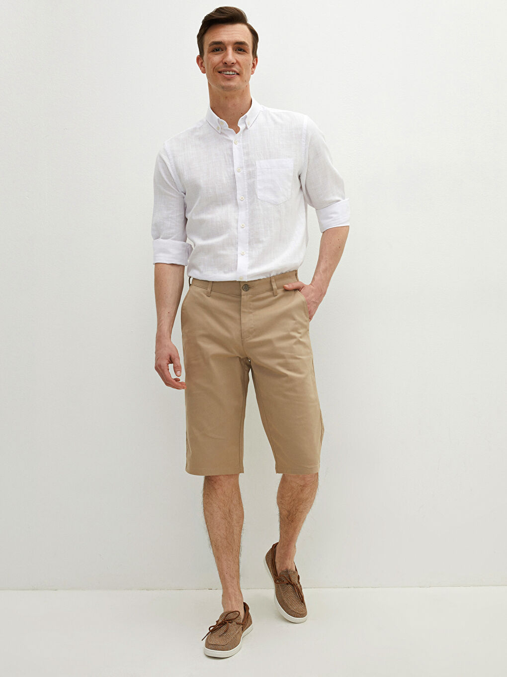 Wide Fit Gabardine Men's Shorts