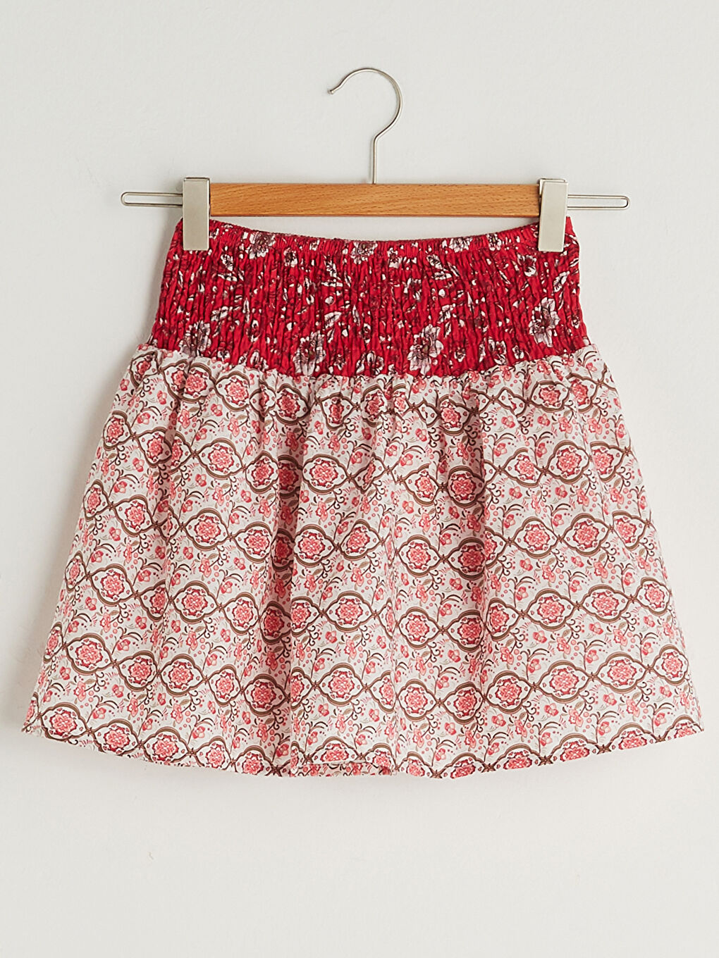 Jupe Fille à Motif en Viscose avec Taille Élastique