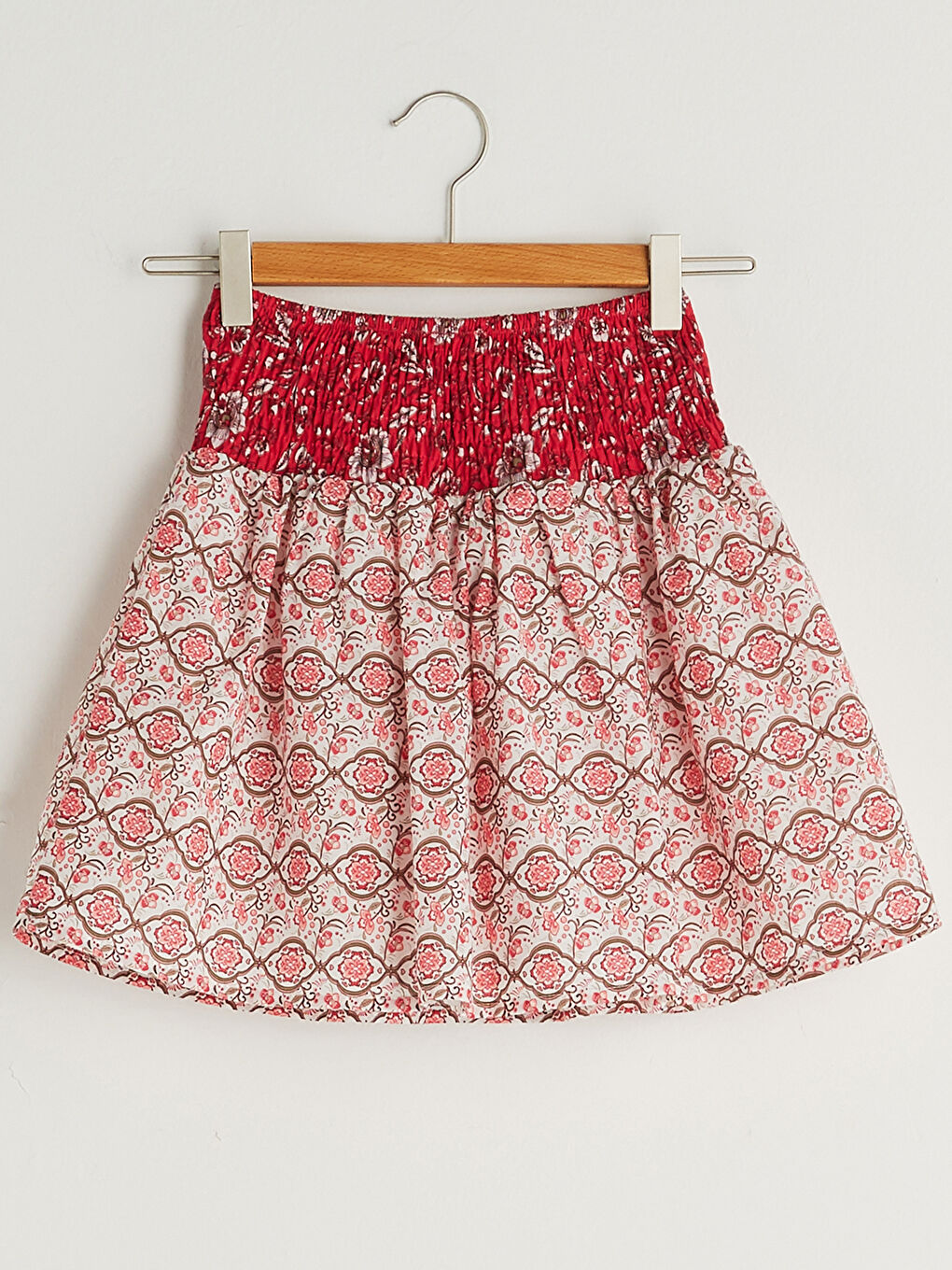 Jupe Fille à Motif en Viscose avec Taille Élastique-1