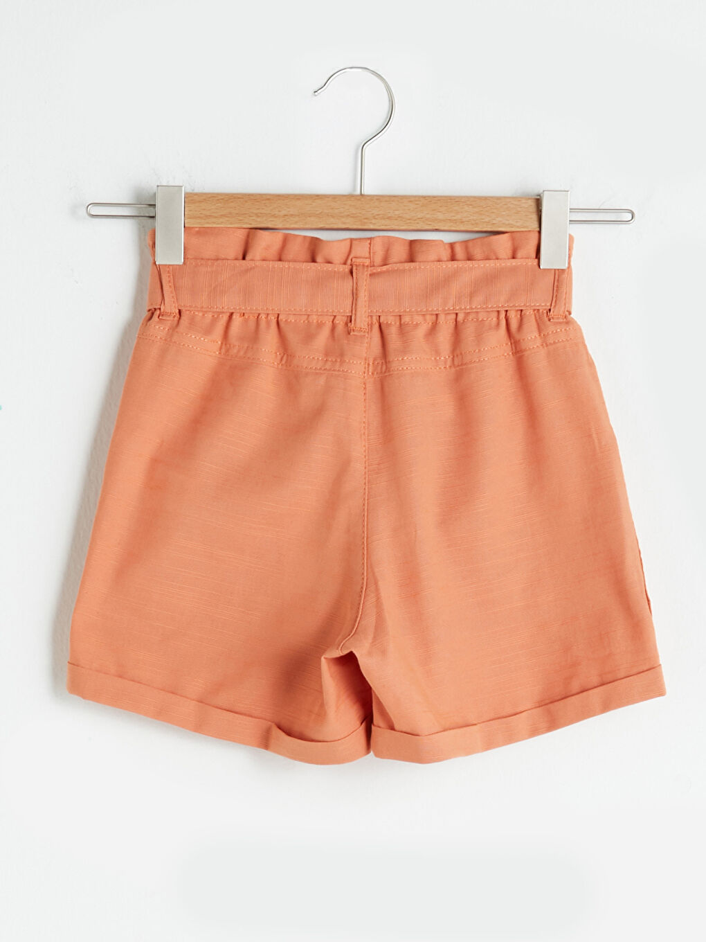 LCW Kids Girls' Dobby Shorts with Elastic Waist -S1HD05Z4-GJB
