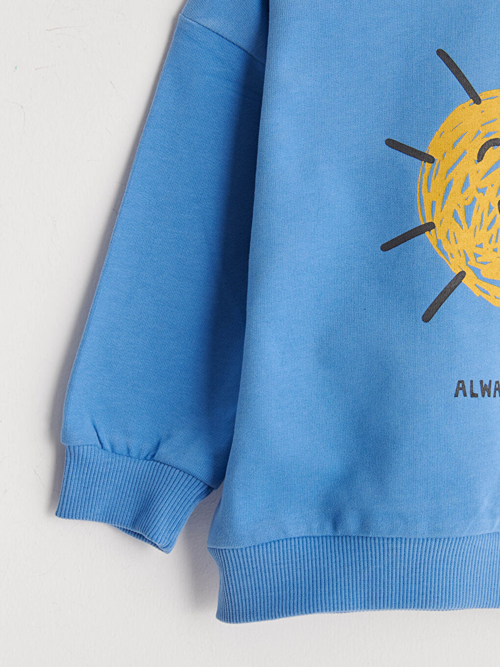 Crew Neck Long Sleeve Printed Baby Boys' Sweatshirt-3