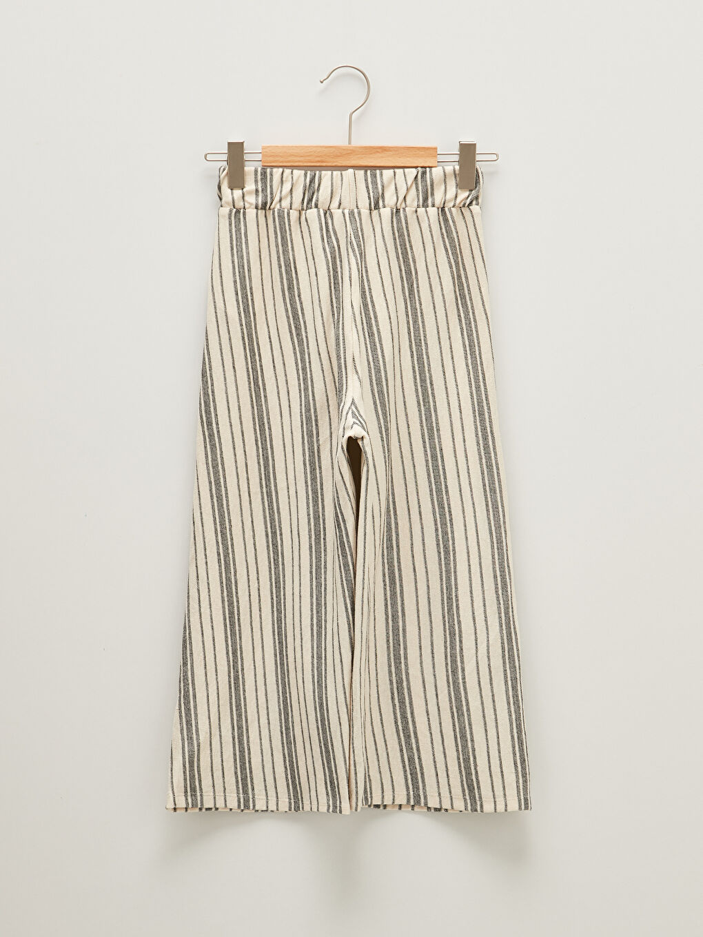 Pantalon de Survêtement Rayé à Jambes Larges pour Filles à Taille Élastique-1