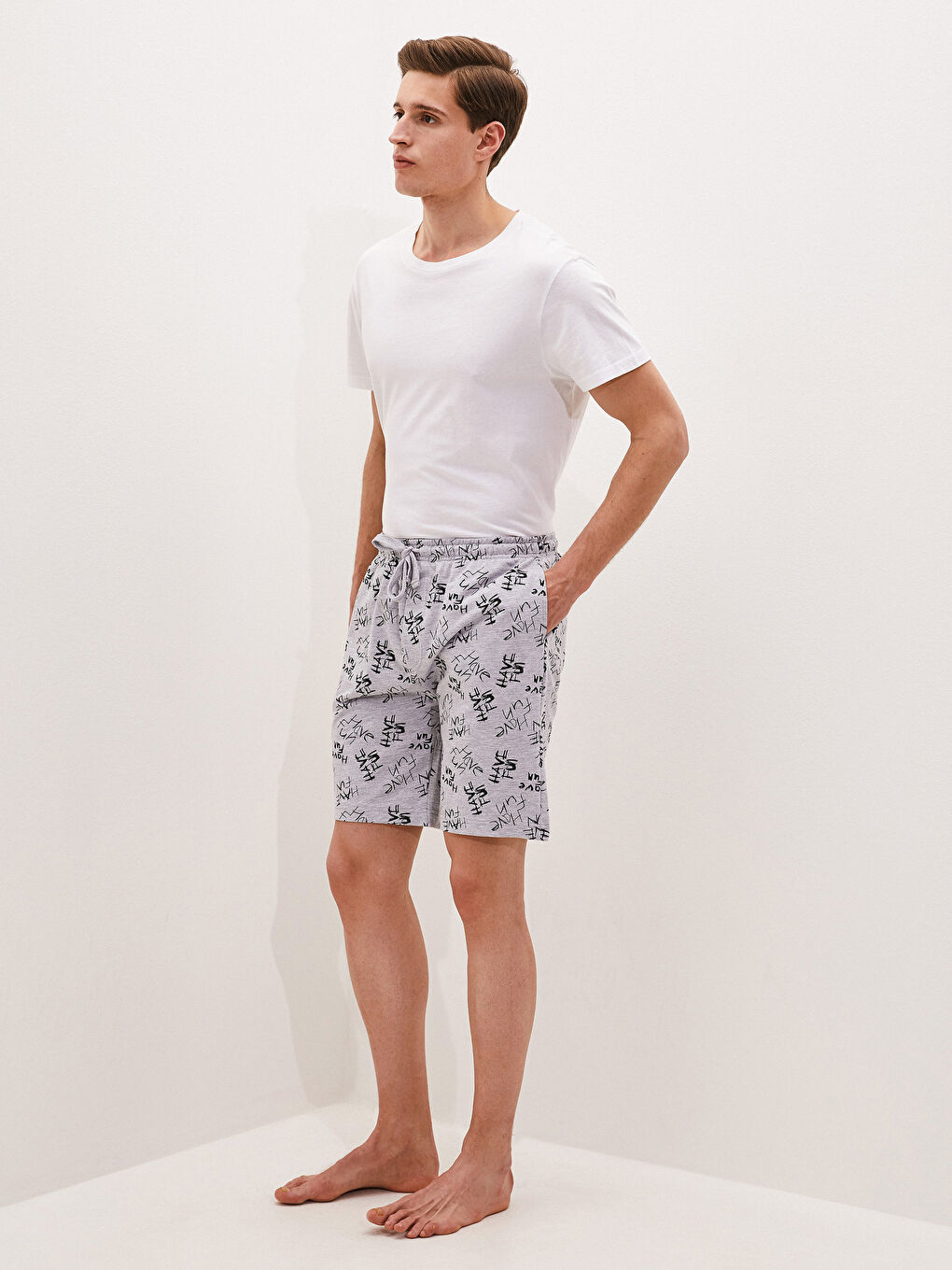 Standardni kroj Muški donji deo pidžame kratke pantalone-1
