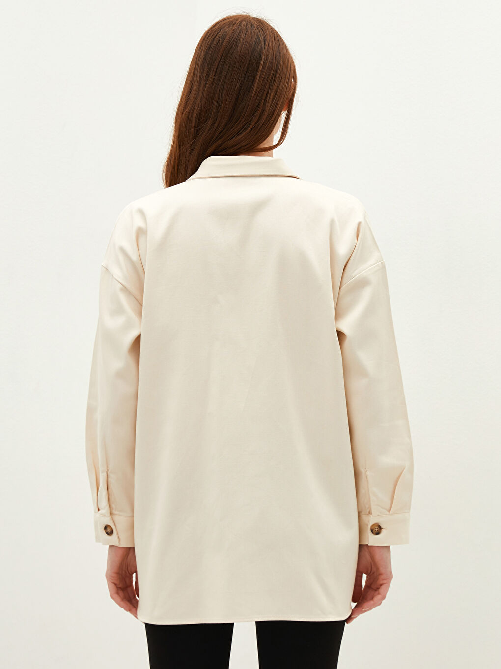 LCWAIKIKI Maternity Pocket Detailed Button Closure Long Sleeve Poplin Maternity Shirt -S1HF68Z8-FEJ