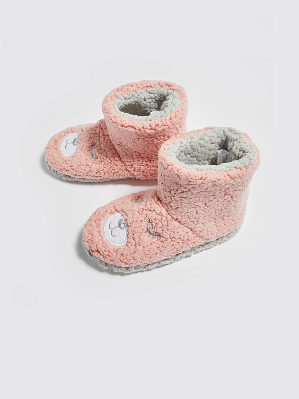 Pembe Nakışlı Pelüş Kadın Ev Botu-1
