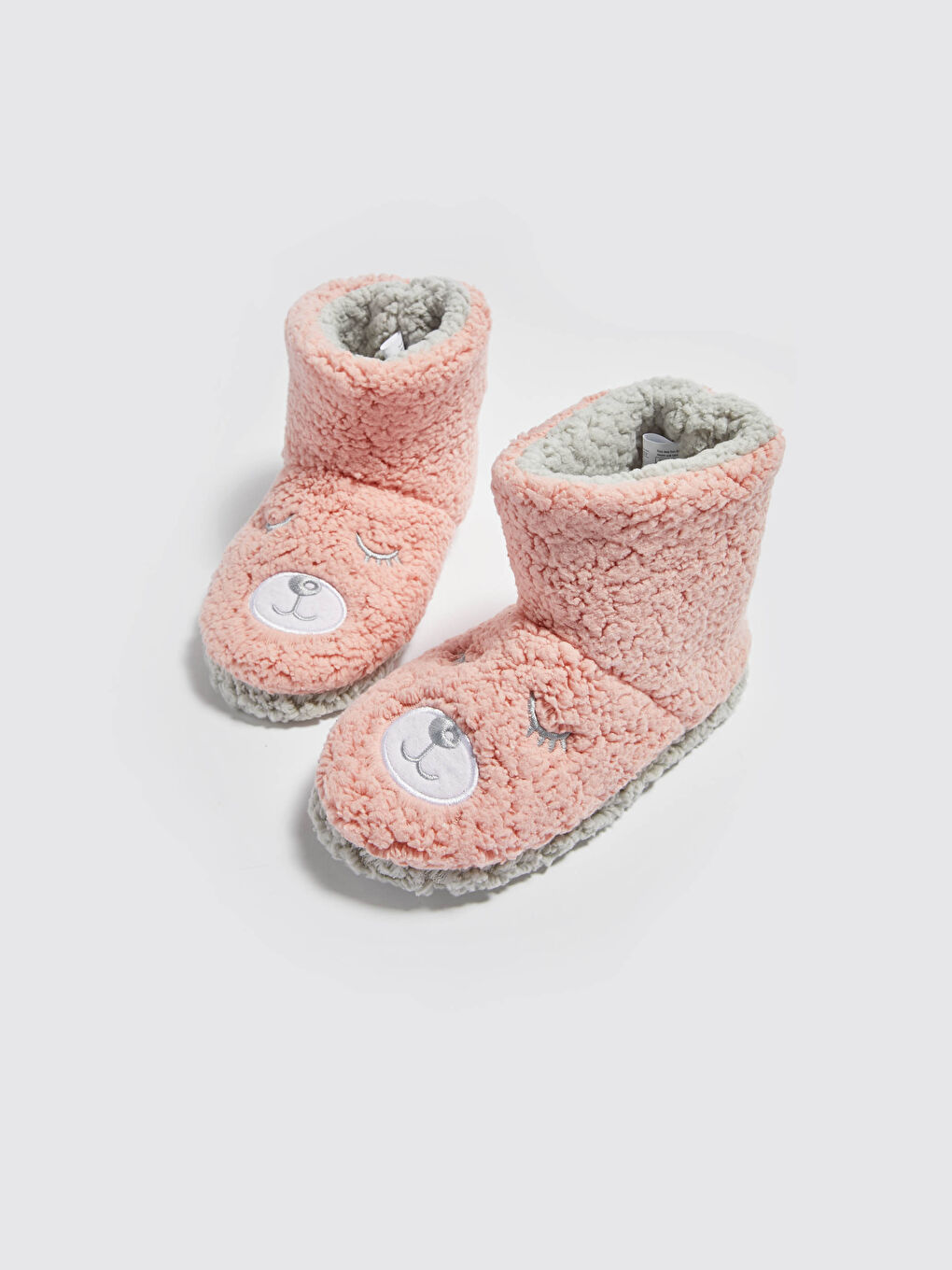 Pembe Nakışlı Pelüş Kadın Ev Botu-3