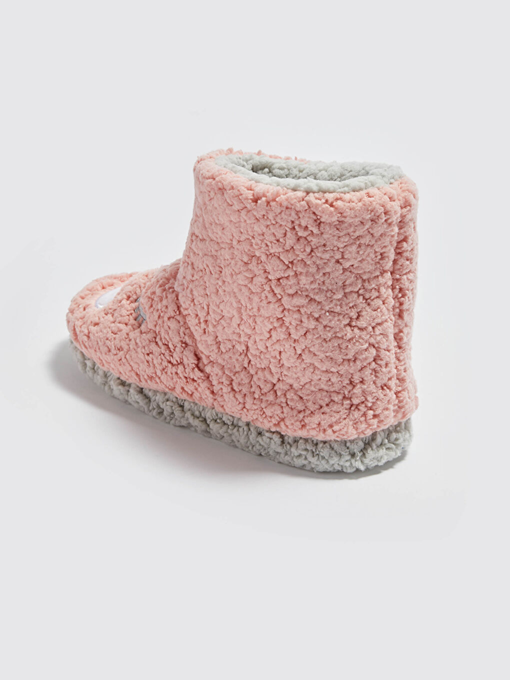 Pembe Nakışlı Pelüş Kadın Ev Botu-4