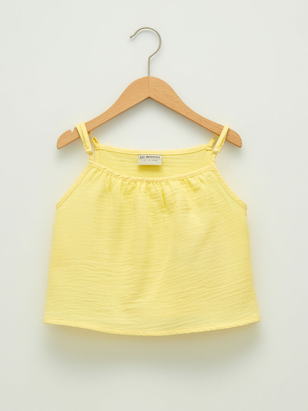 Square Neck Basic Strap Cotton Girls' Blouse