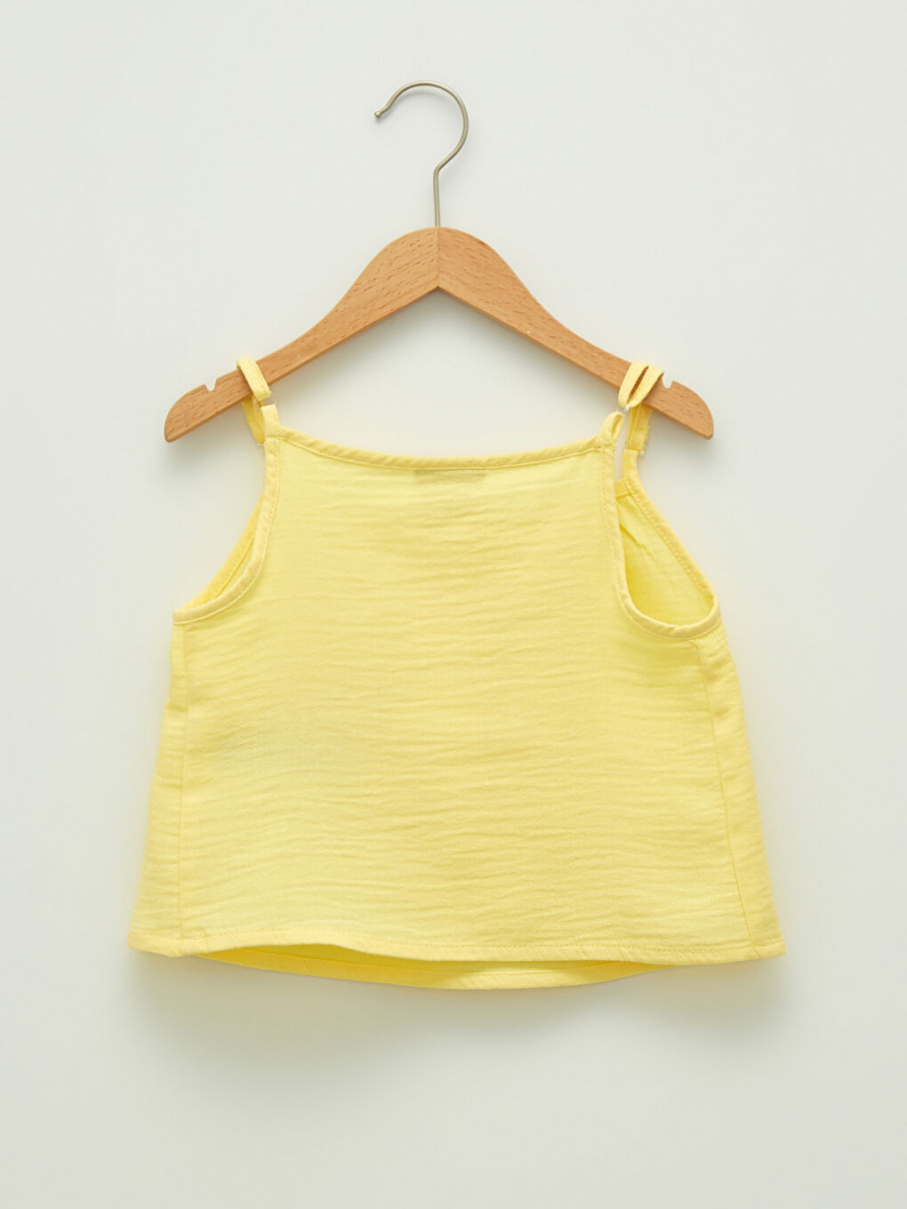 Square Neck Basic Strap Cotton Girls' Blouse-1