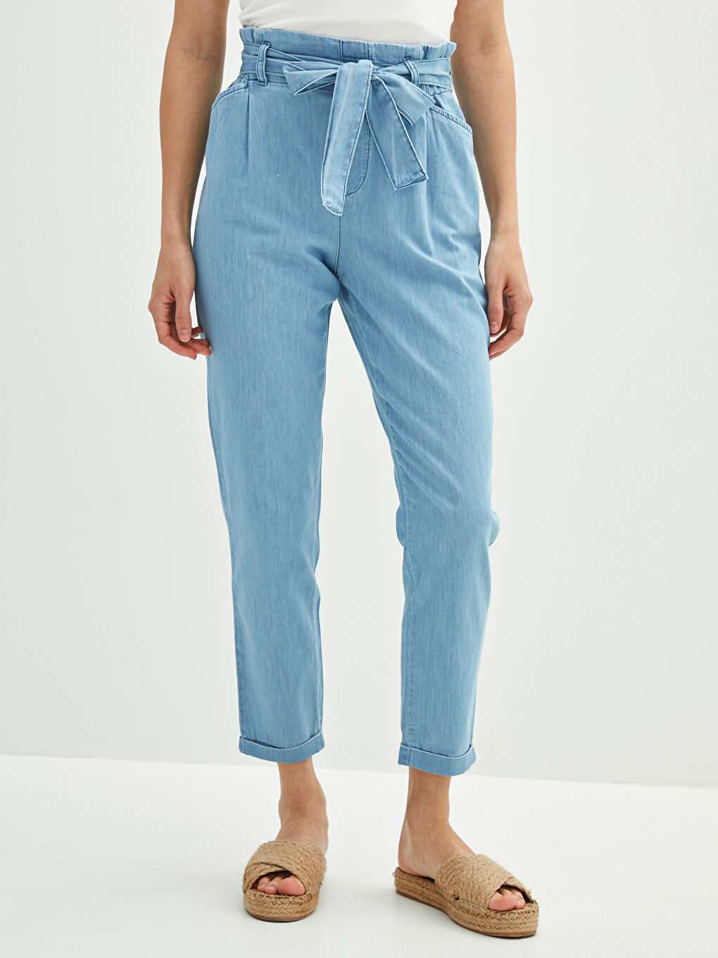 High Waist Paperbag Women's Rodeo Jeans-3