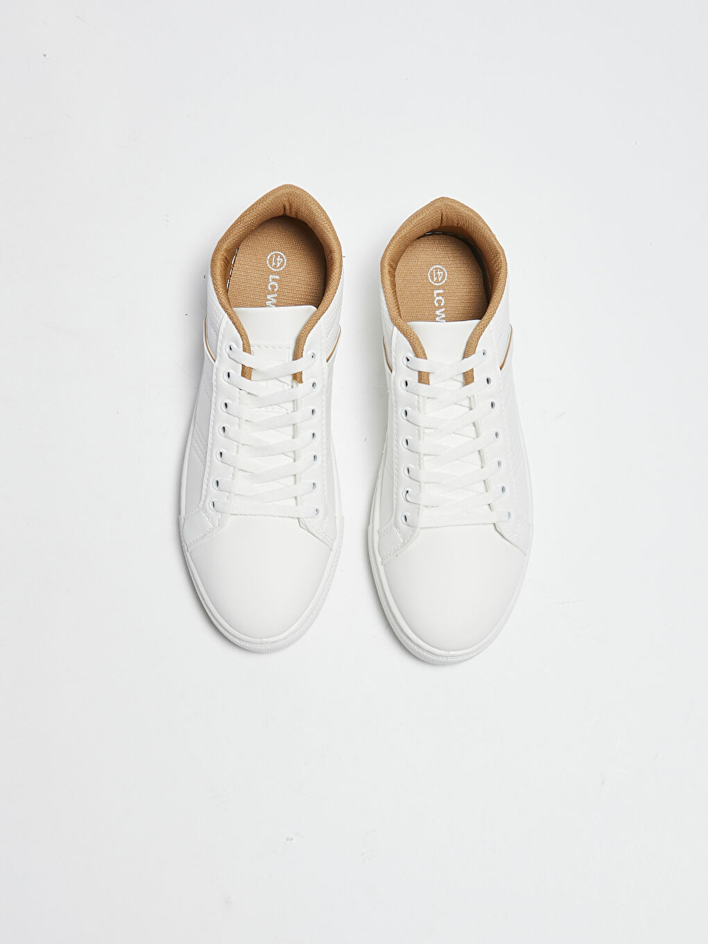 Beyaz Bağcıklı Erkek Spor Ayakkabı-1