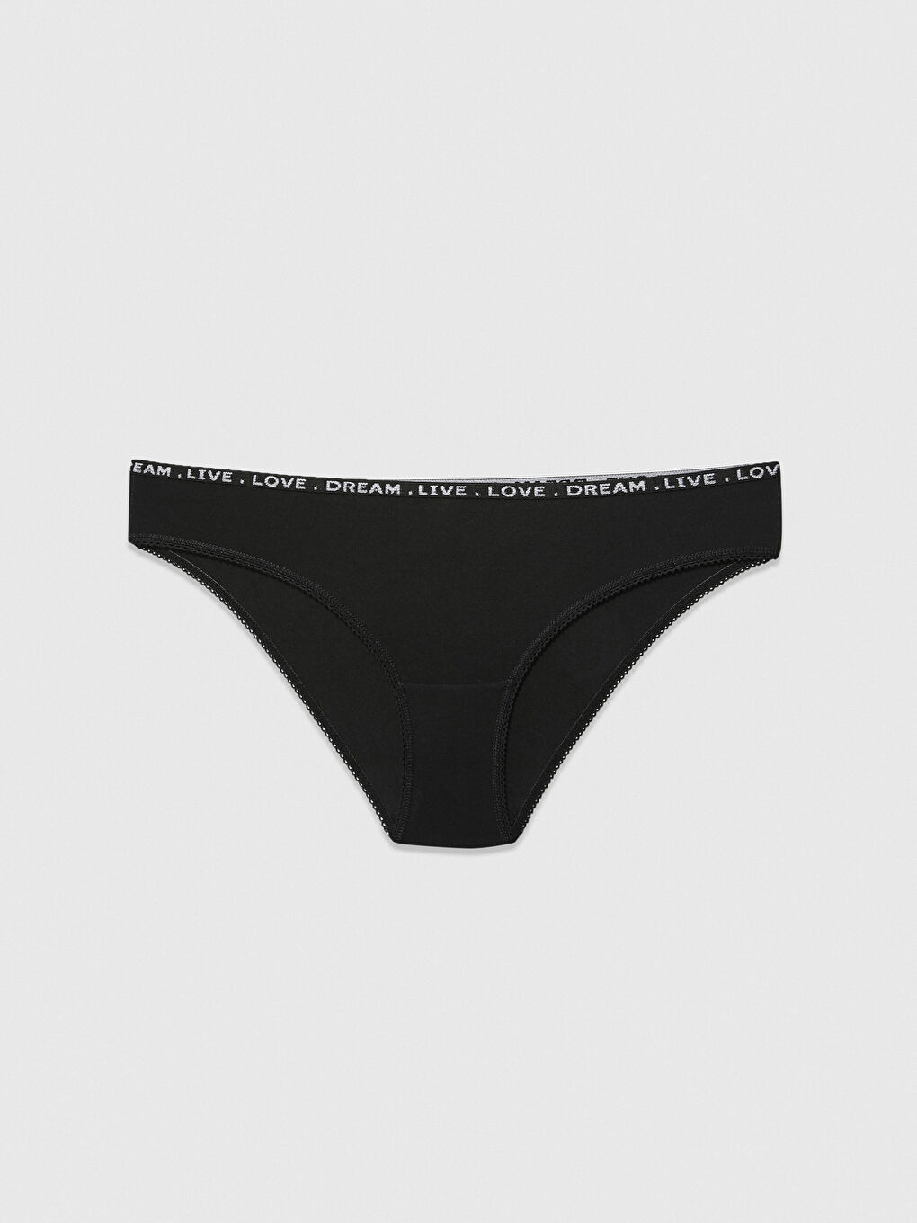 Siyah Baskılı Kadın Klasik Külot