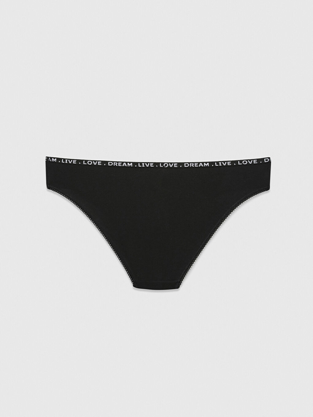 Siyah Baskılı Kadın Klasik Külot-1