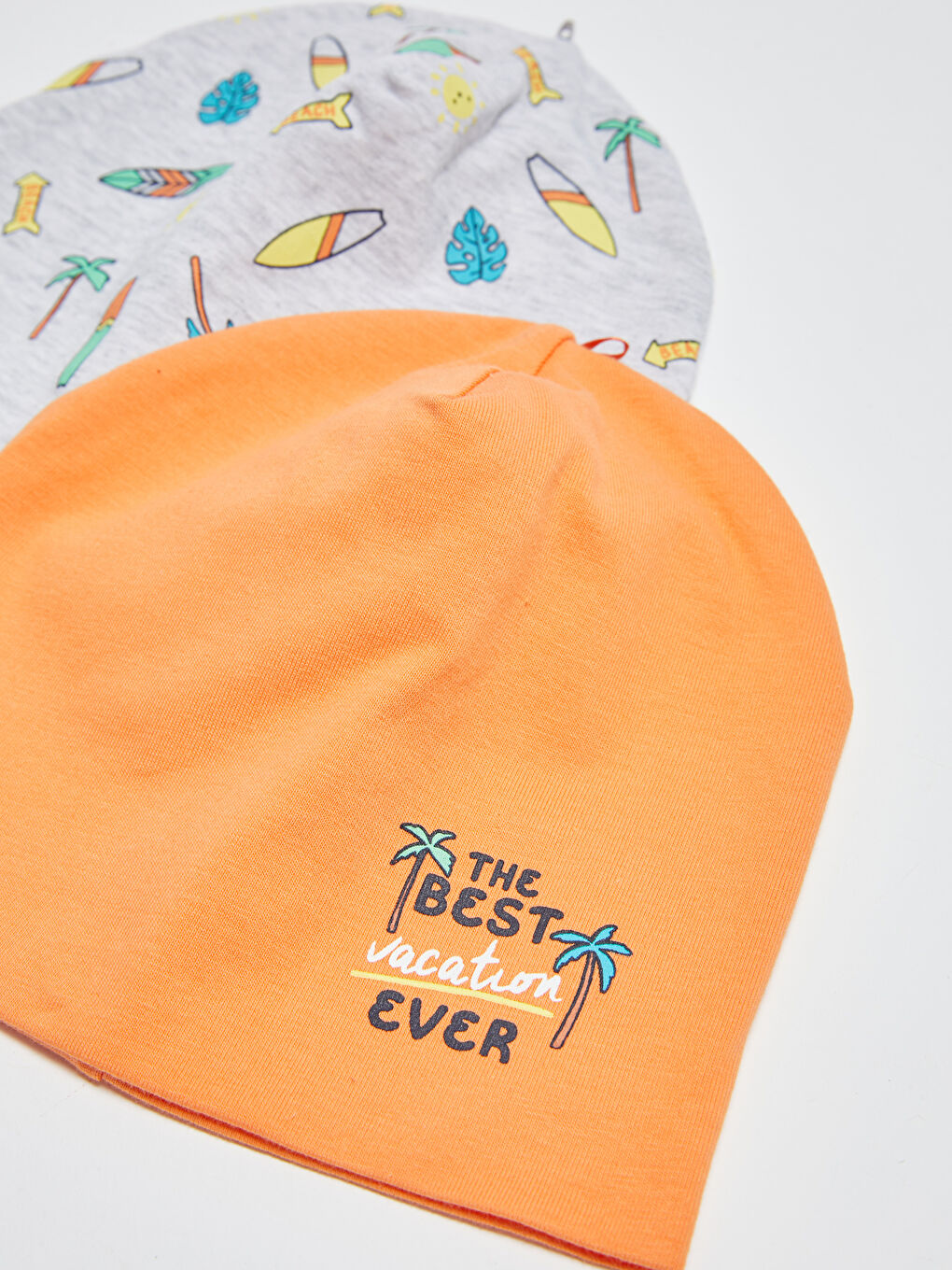 Bonnet Bébé Unisexe en Coton Imprimé Lot de 2-1