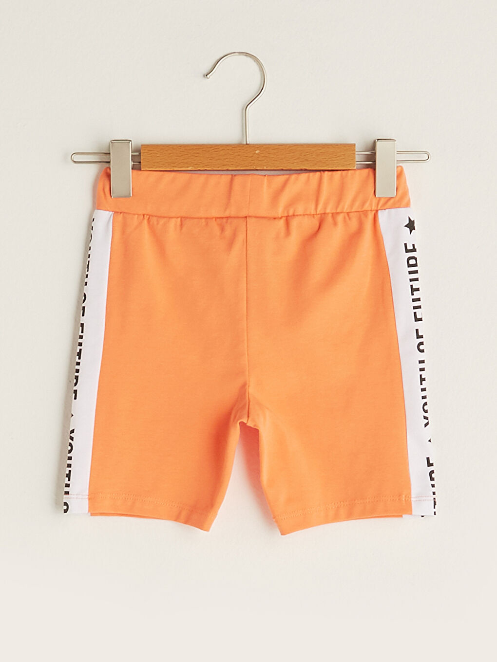 Girl's Short Tights With Elastic Waist And Side Stripes Printed Cotton-1