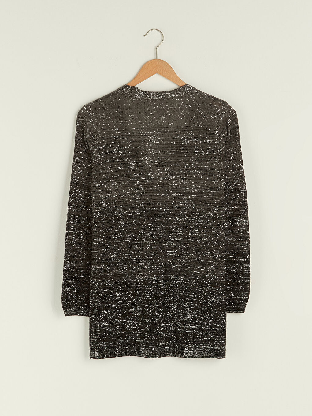 V Neck Shiny Shimmer Detailed Long Sleeve Women's Knitwear Cardigan-6