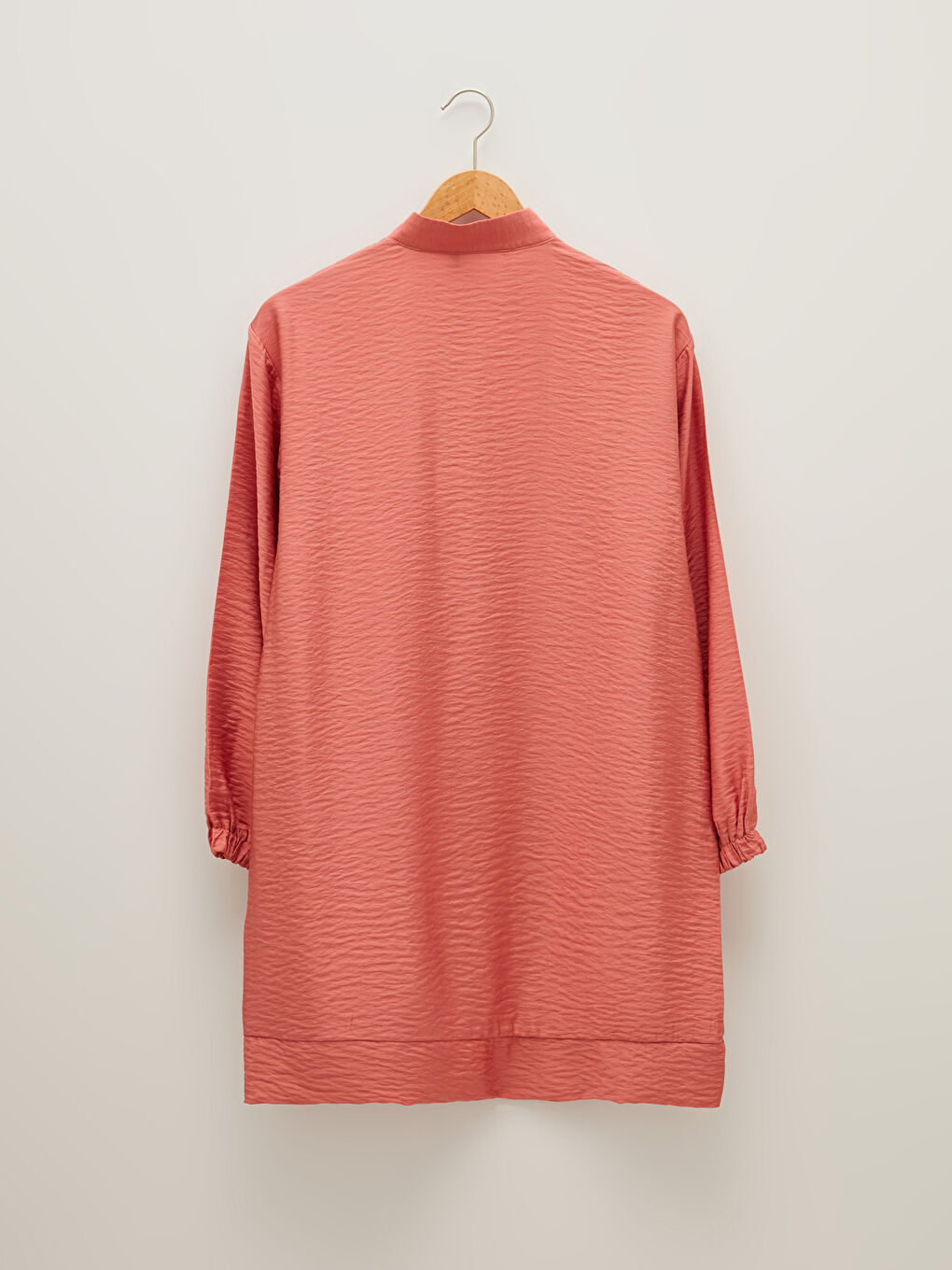 Grandad Collar Pocket Detailed Long Sleeve Women's Tunic-6