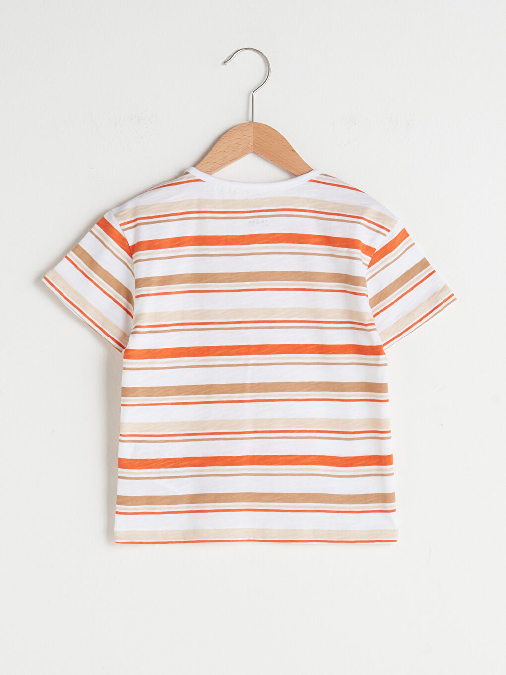 Crew Neck Short Sleeve Striped Cotton Baby Boy T-shirt-1