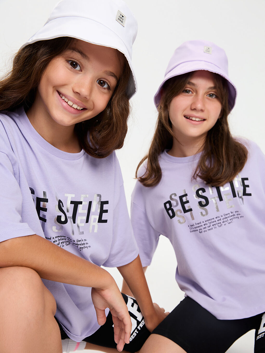 LCW Kids Majica sa okruglim izrezom, slogan natpisom, štampana, kratki rukav, pamučna, za devojčice -S1HJ39Z4-FKW