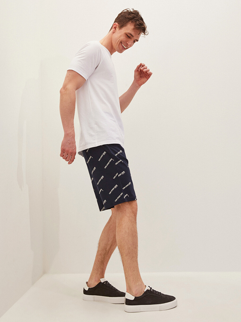 Slim Fit Patterned Men's Shorts