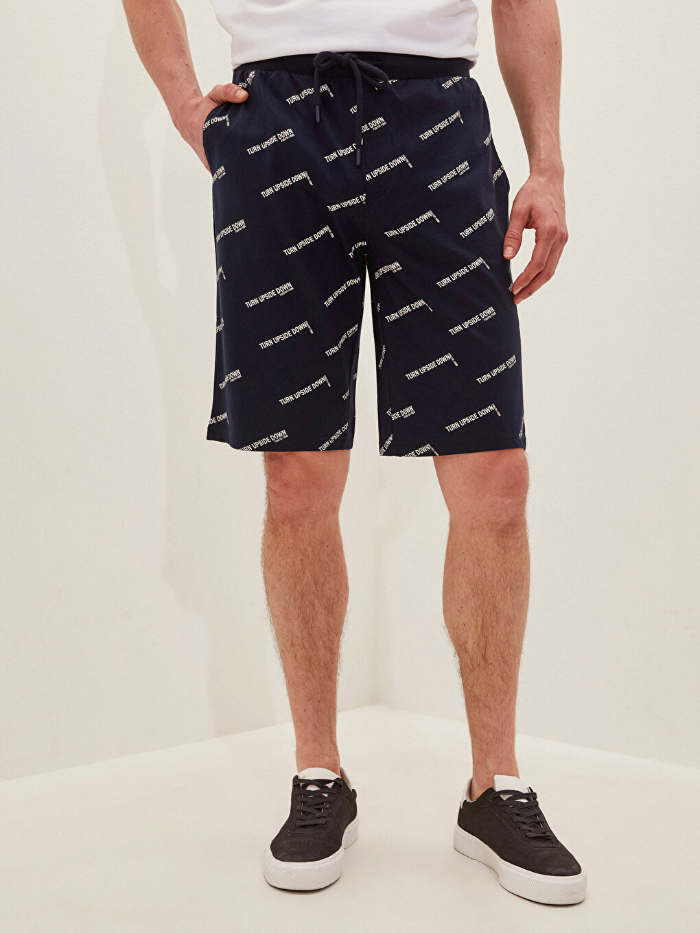 Slim Fit Patterned Men's Shorts-3