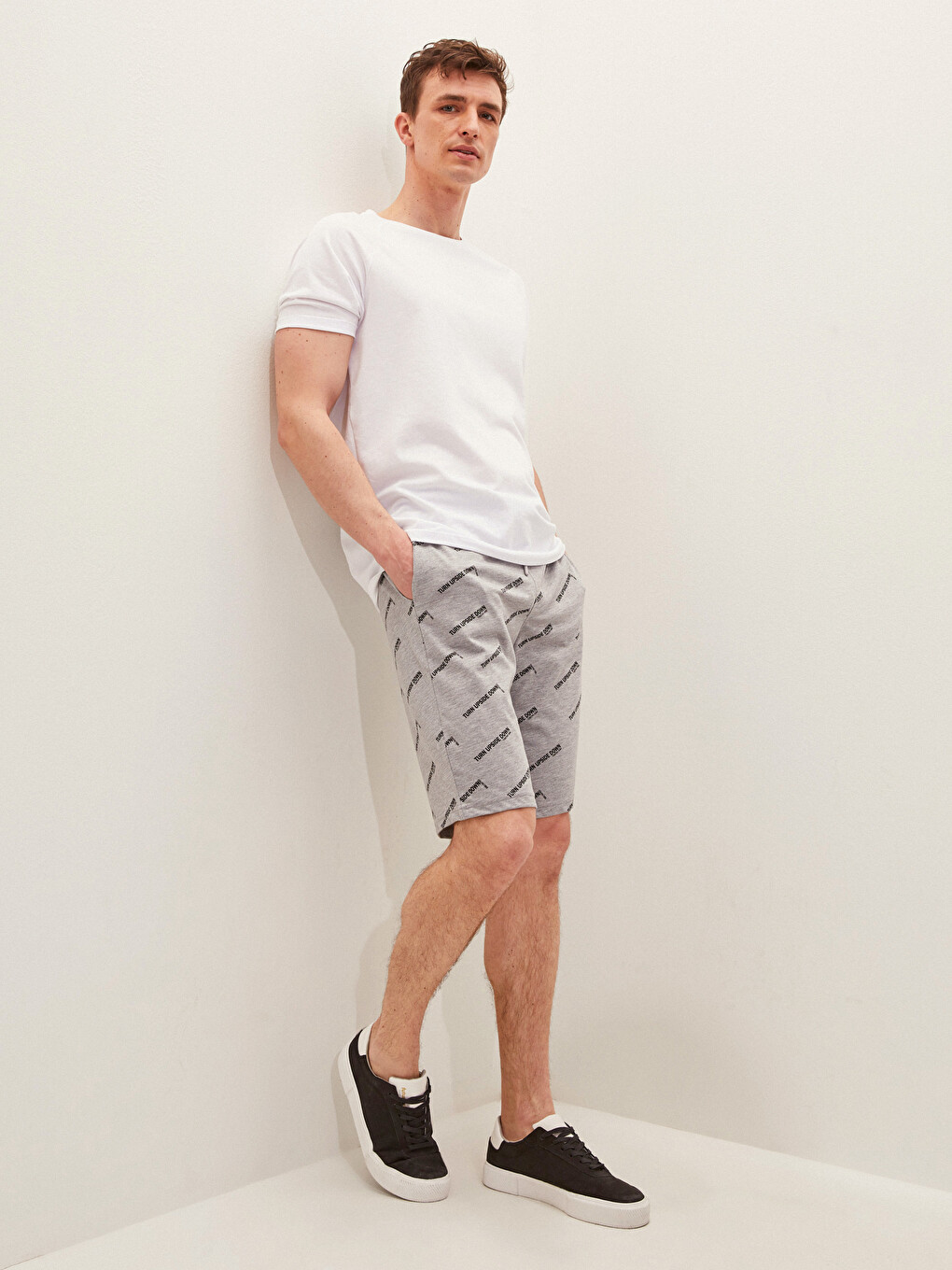 Slim Fit Patterned Men's Shorts-2