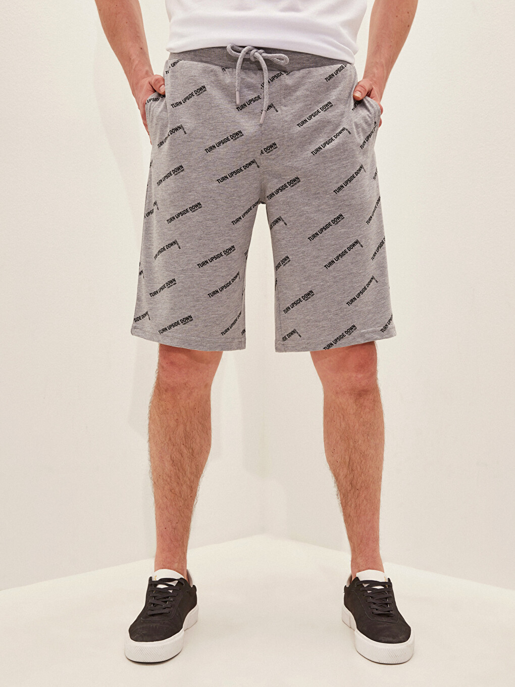 Slim Fit Patterned Men's Shorts-3