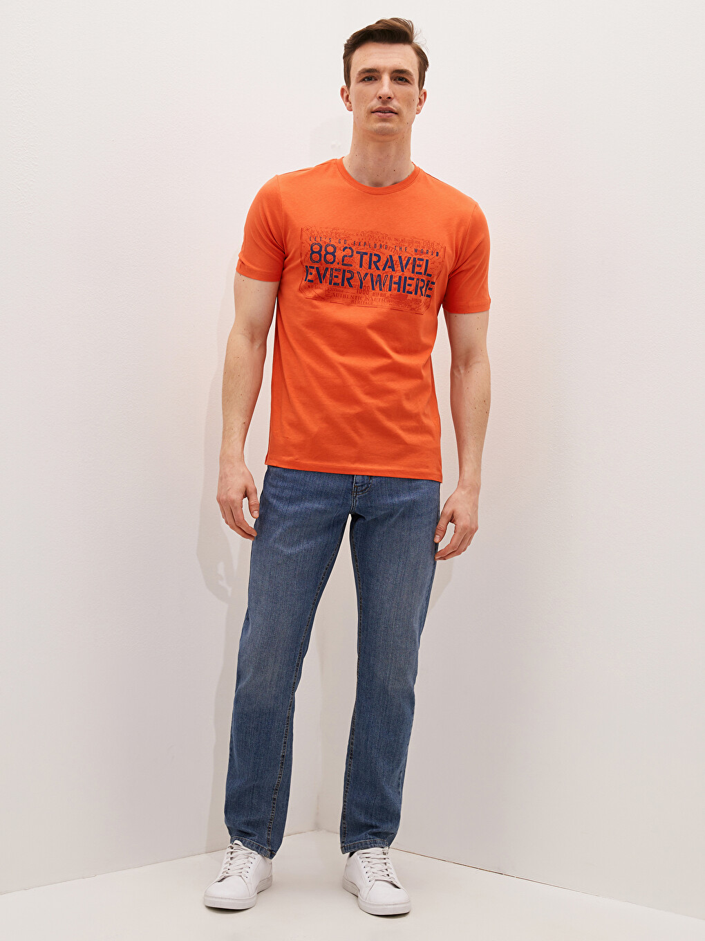 T-shirt Me Jakë Të Rrumbullakët, Me Mëngë Të Shkurtra, Me Stampim, Pambuku I Krehur Për Burra-2