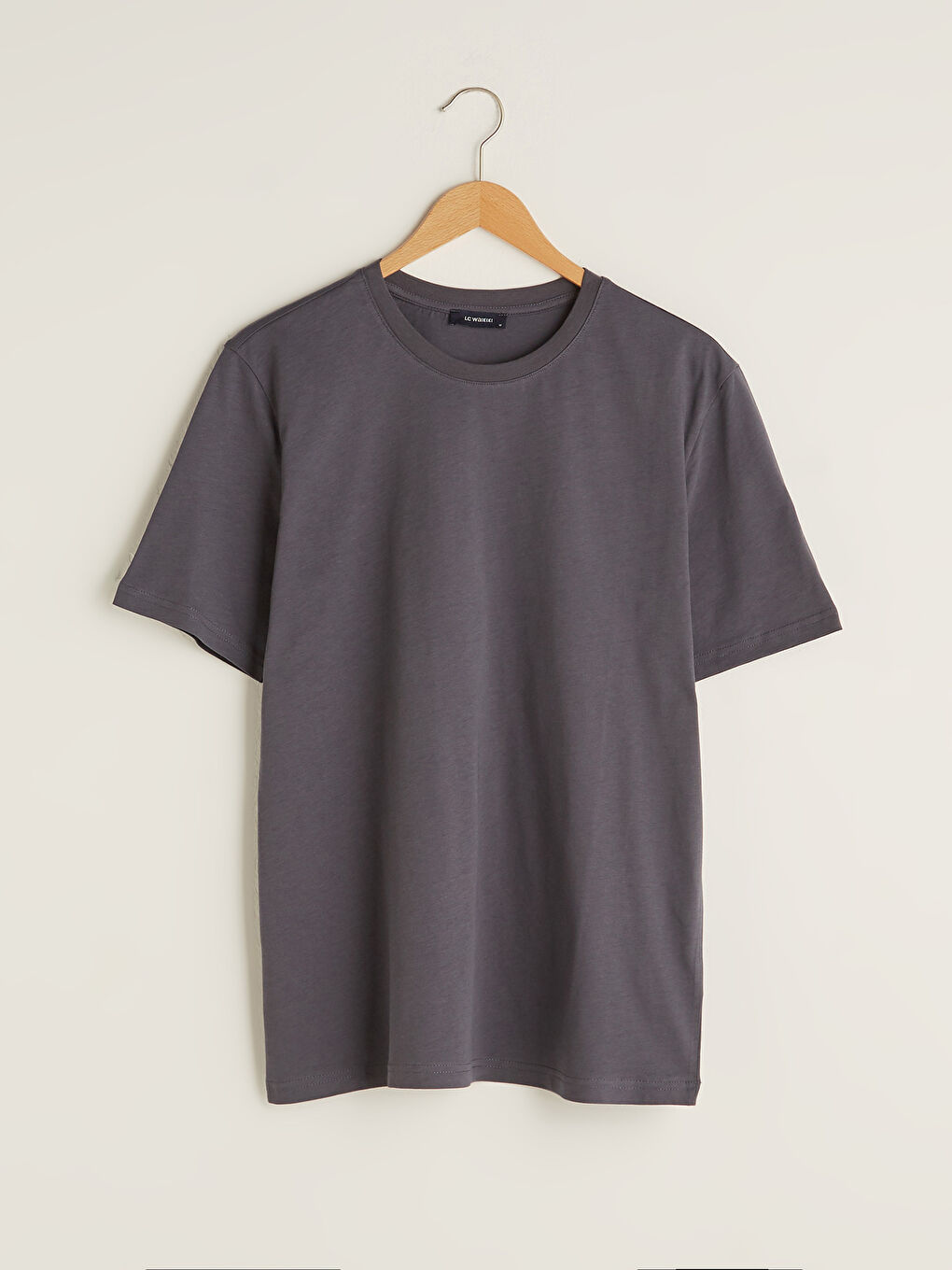 Базовая мужская футболка из чесаного хлопка с круглым вырезом и короткими рукавами-5