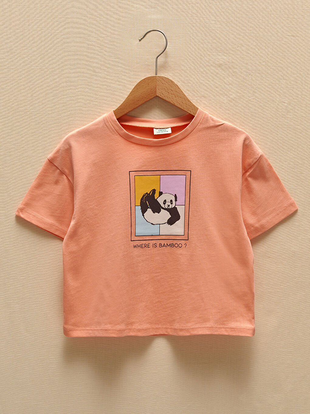 Crew Neck Printed Short Sleeve Girls' T-Shirt and Shorts-1