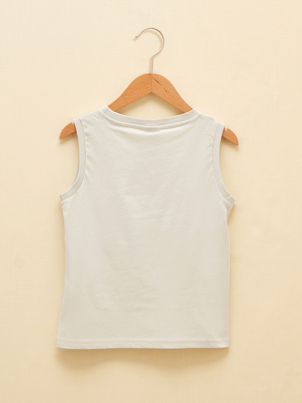 Gri Bisiklet Yaka Baskılı Erkek Çocuk Atlet-1