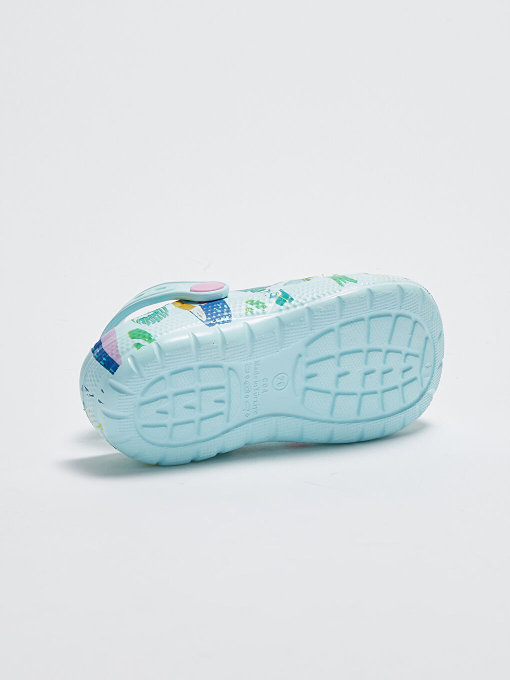 Yeşil Baskılı Kız Bebek Plaj Sandaleti-3