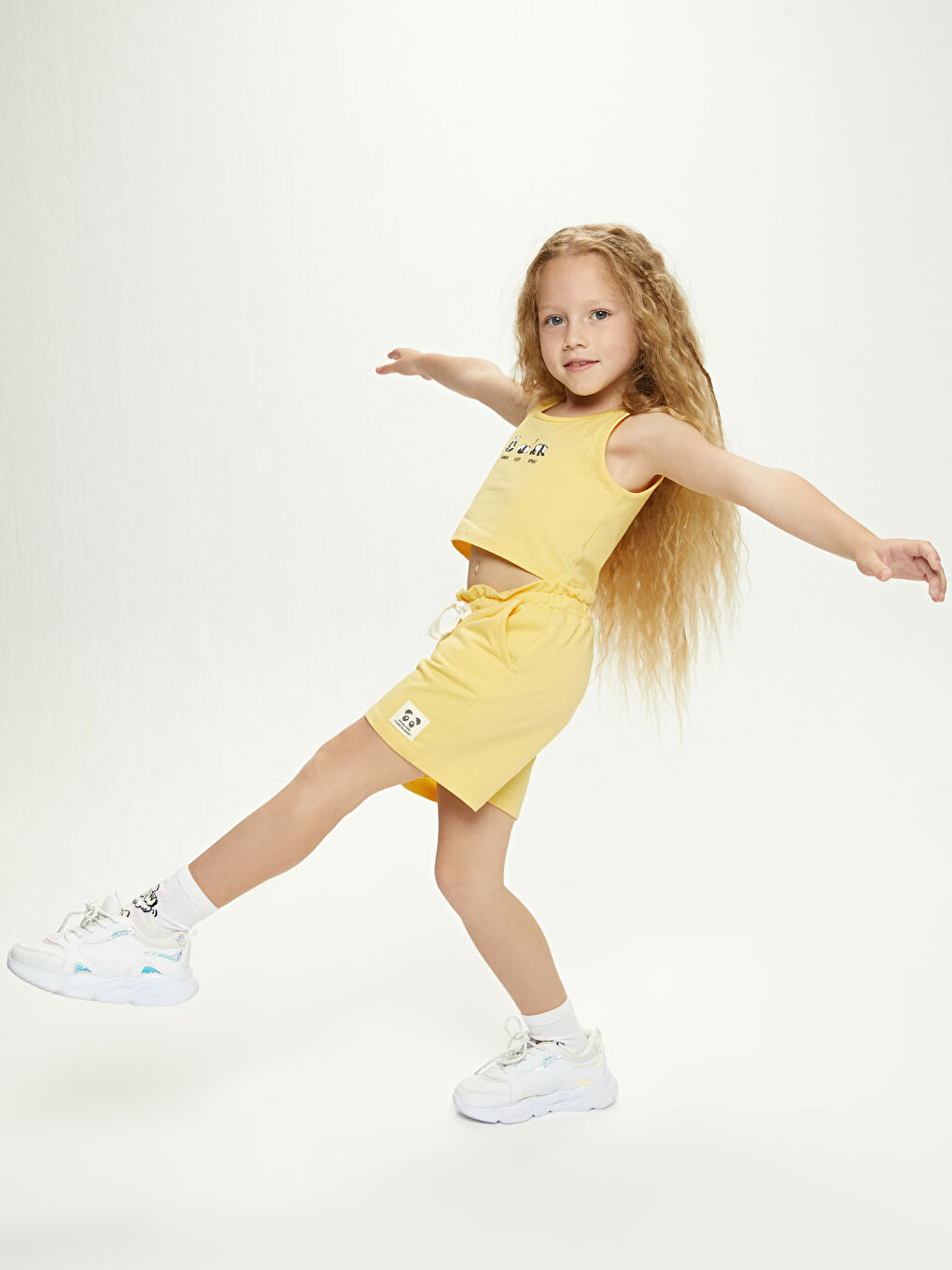LCW Kids Crew Neck Printed Girls' Tank Top -S1HO38Z4-FXD