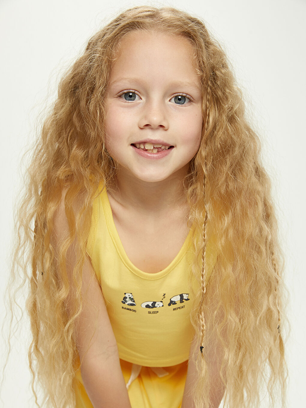 LCW Kids Crew Neck Printed Girls' Tank Top -S1HO38Z4-FXD