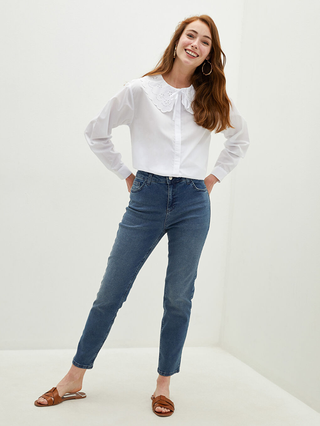 İndigo Yüksek Bel Mercury Skinny Fit Kadın Jean Pantolon