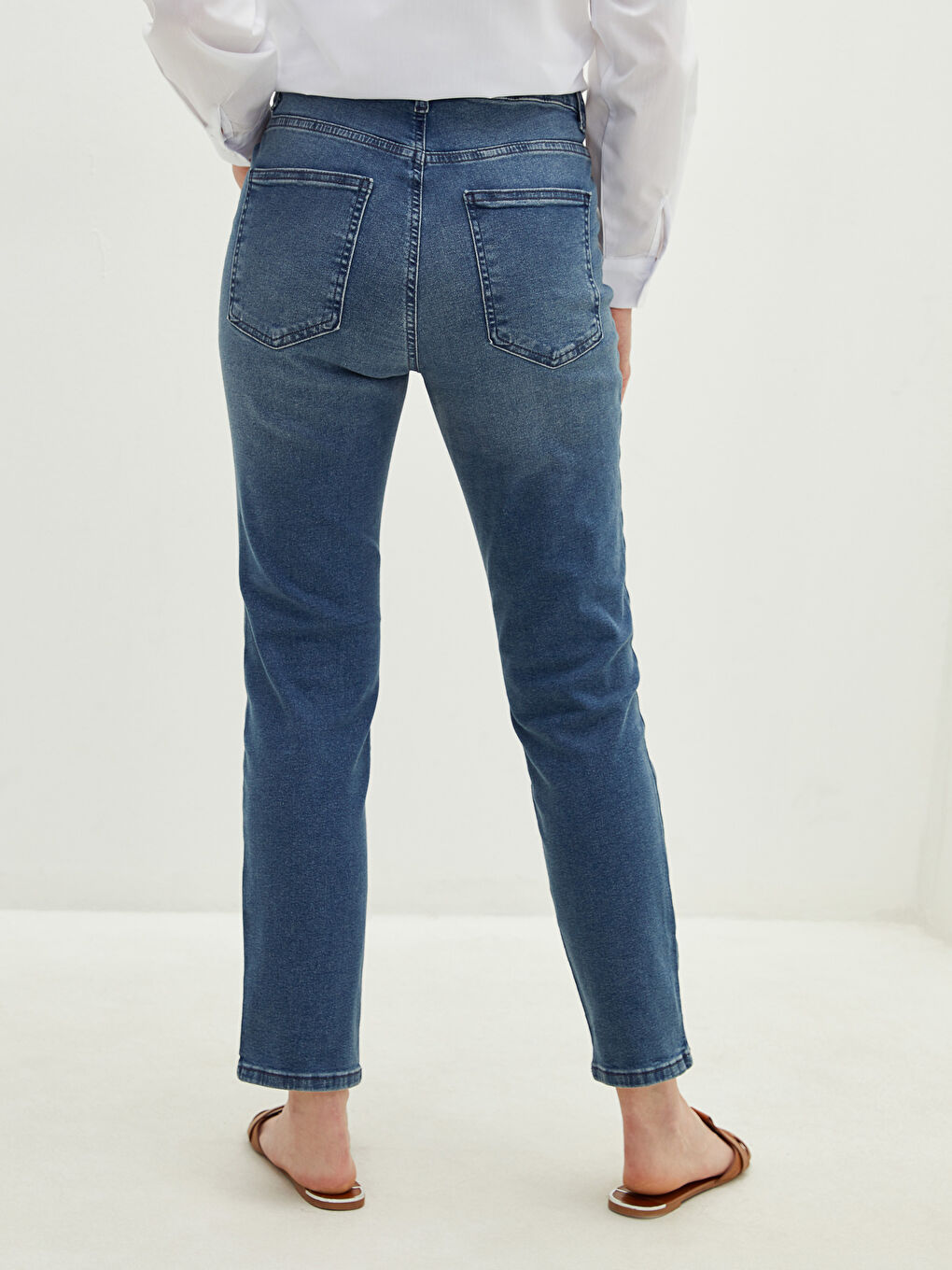 İndigo Yüksek Bel Mercury Skinny Fit Kadın Jean Pantolon-4