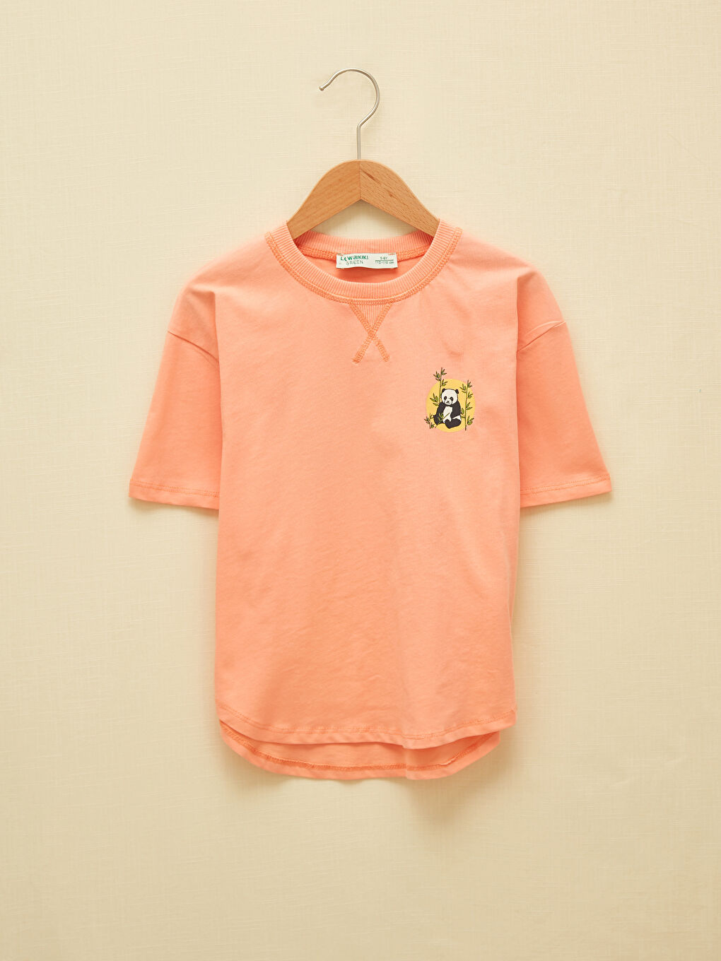 Crew Neck Printed Short Sleeve Girls' T-Shirt