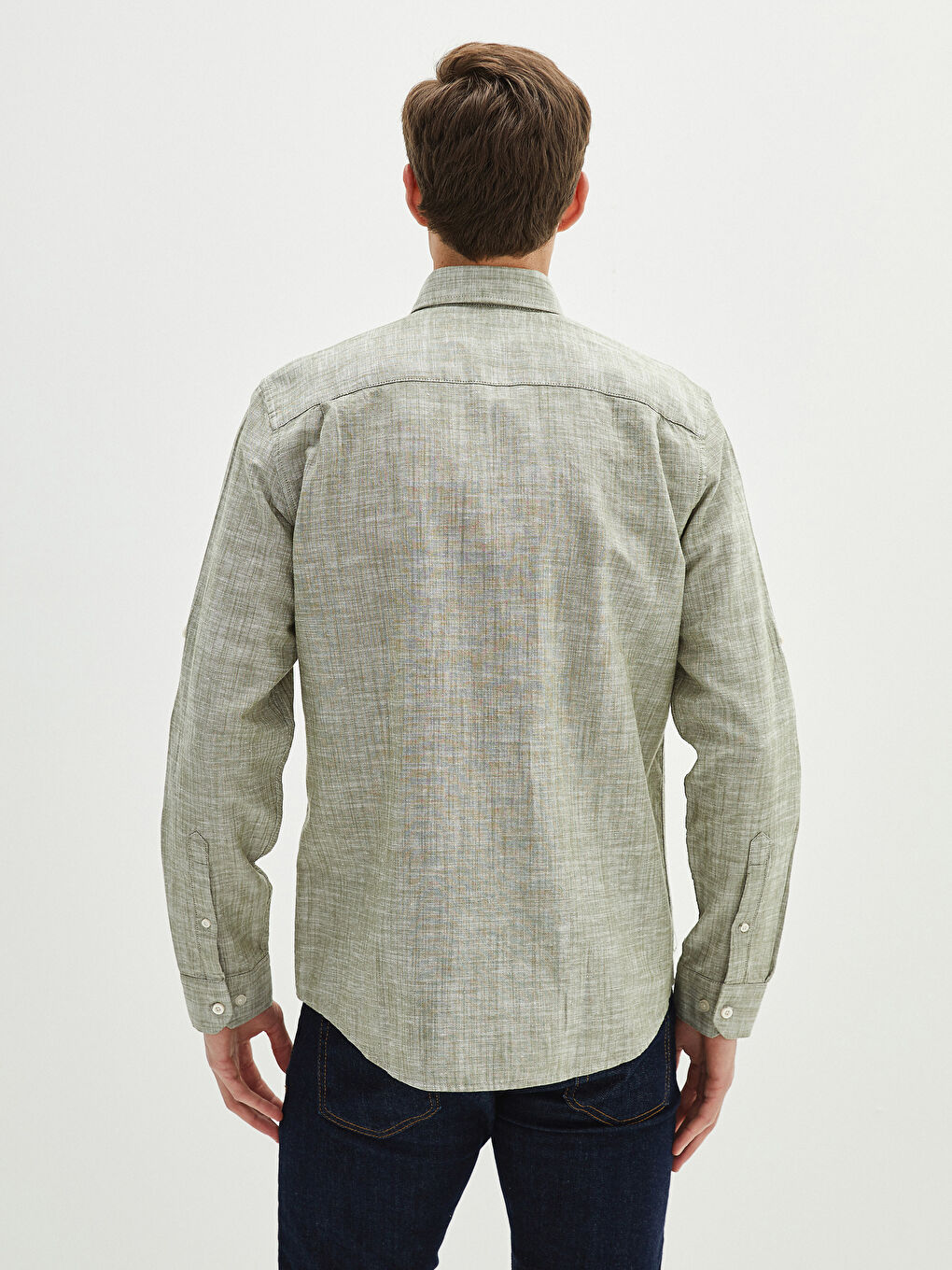 Chemise à Manches Longues Coupe Régulière pour Hommes-3